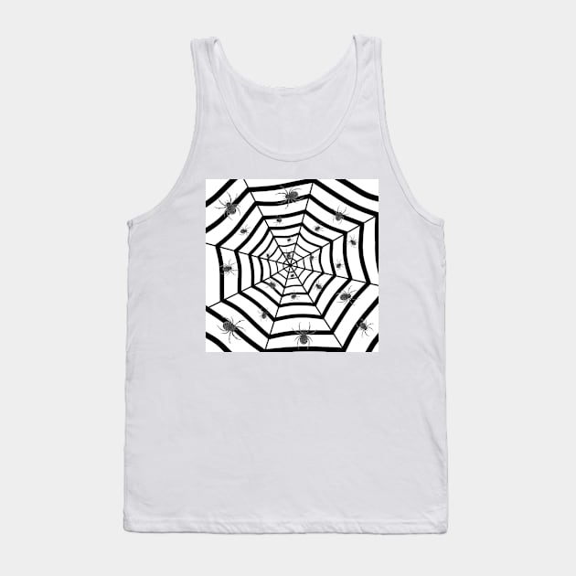 HAPPY Halloween  Creepy Spiders Tank Top by SartorisArt1